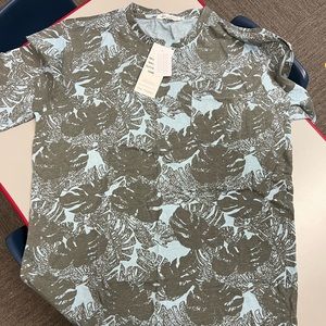 Threads 4 Thought monstera print T-shirt size L